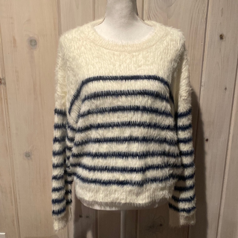 Target x La Ligne off white and navy striped sweater nwt